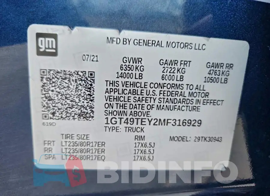 1GT49TEY2MF316929 Photo# 13