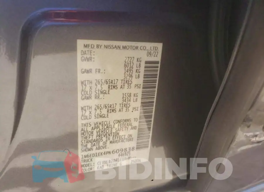1N6ED1EK4PN609838 Photo# 12