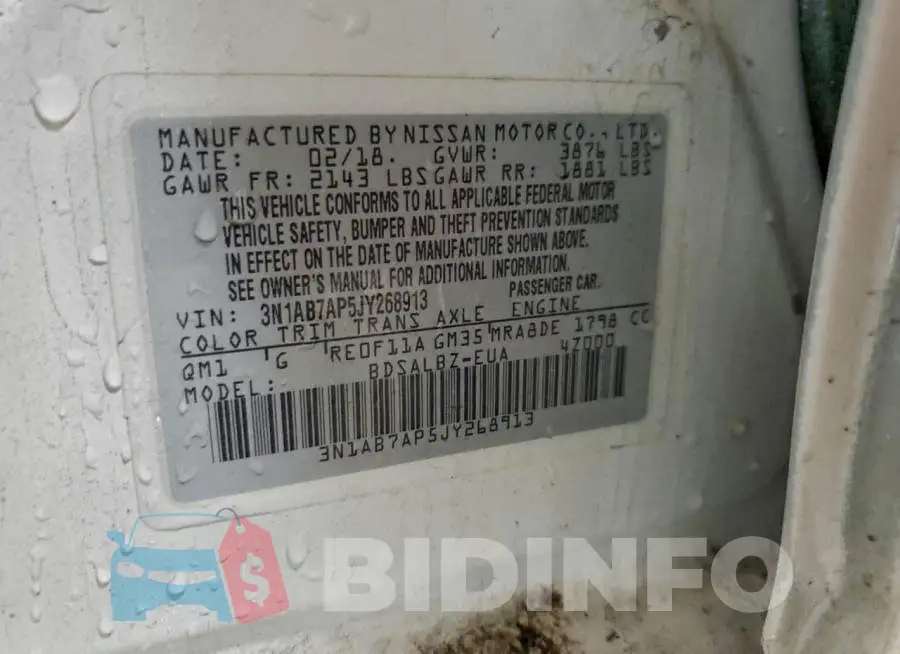 3N1AB7AP5JY268913 Photo# 12
