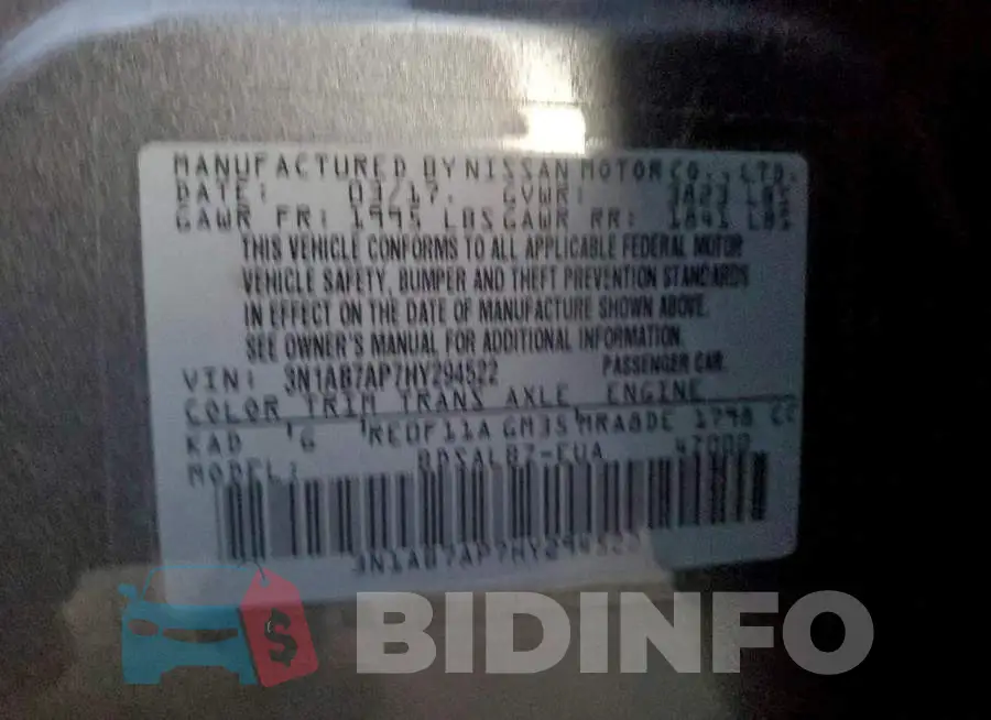 3N1AB7AP7HY294522 Photo# 13