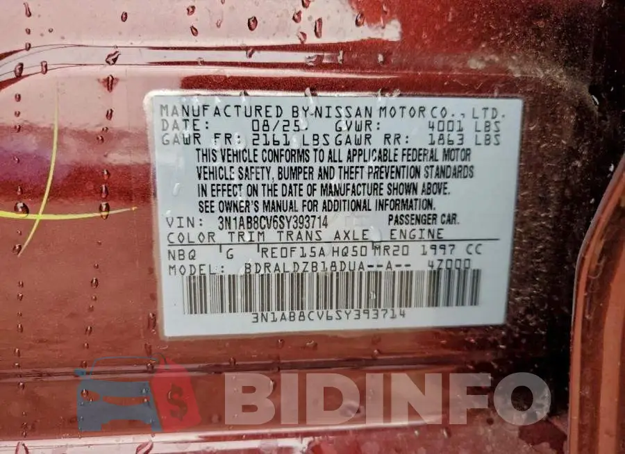 3N1AB8CV6SY393714 Photo# 12