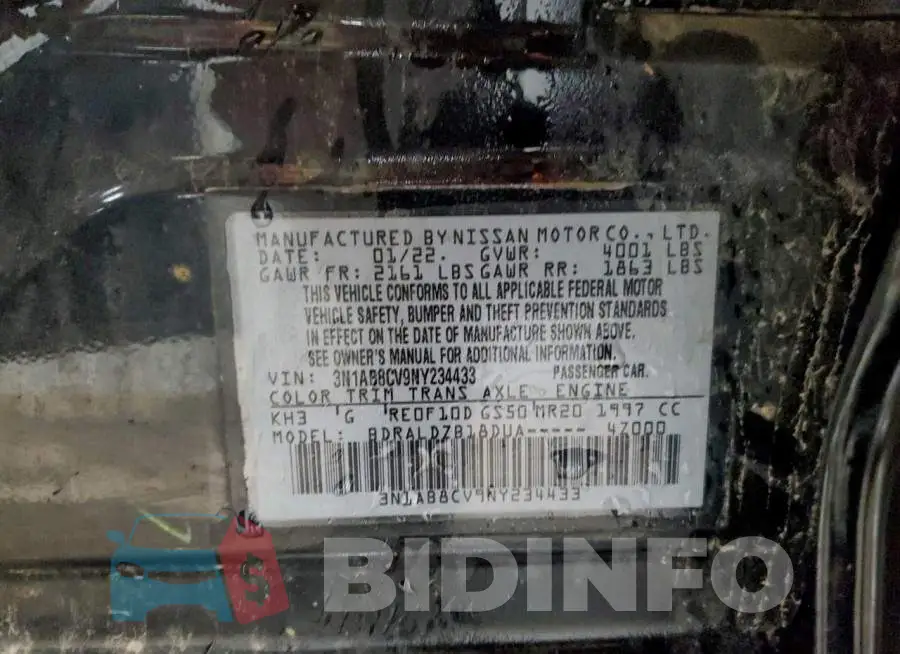 3N1AB8CV9NY234433 Photo# 12