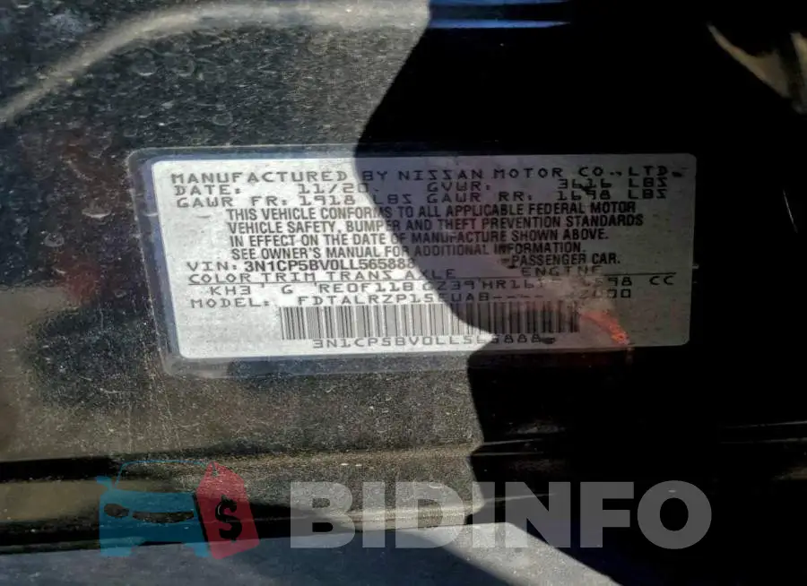 3N1CP5BV0LL565888 Photo# 14