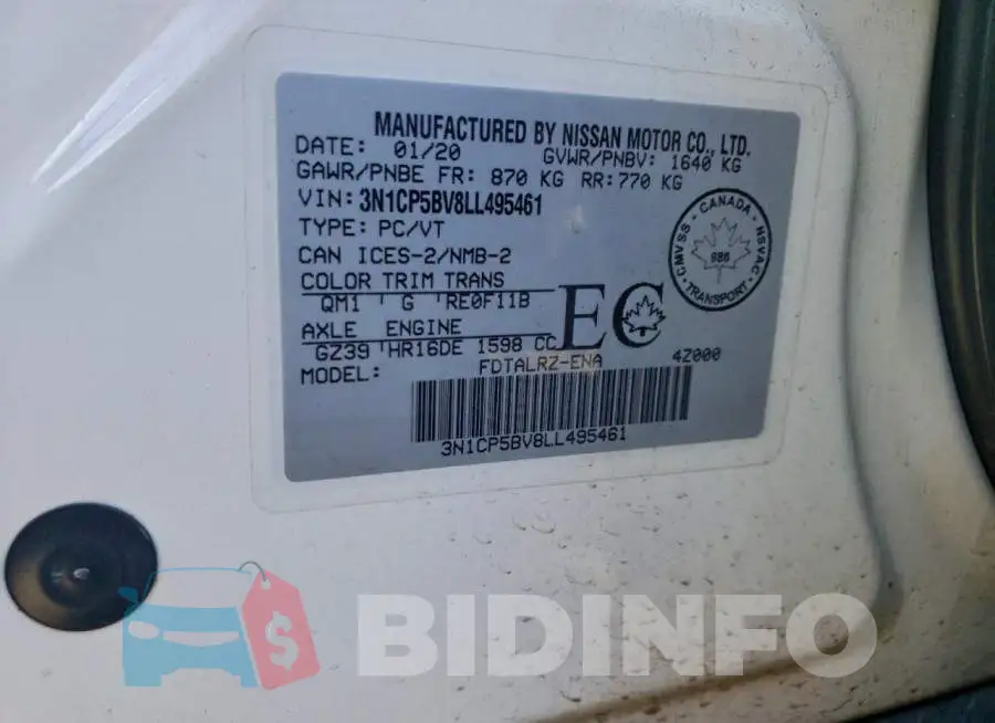 3N1CP5BV8LL495461 Photo# 14