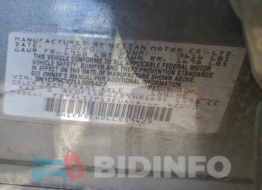 3N1CP5CV2LL559427 Photo# 12