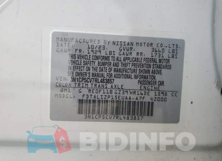 3N1CP5CV7RL483857 Photo# 13