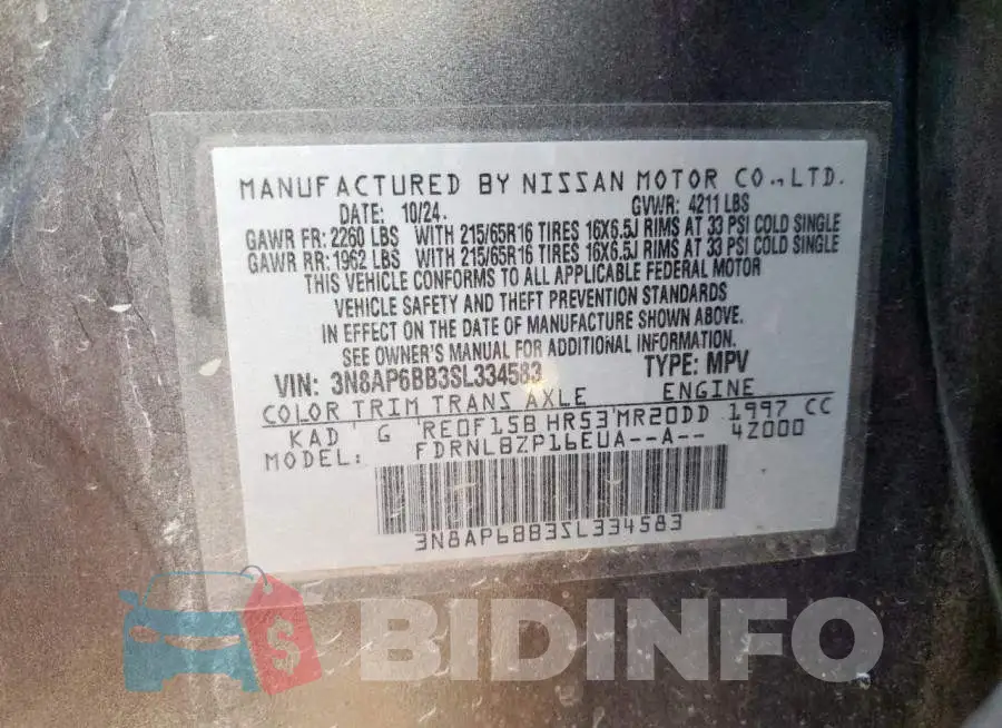 3N8AP6BB3SL334583 Photo# 13