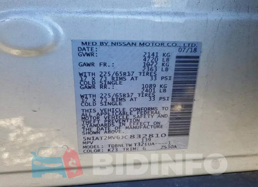5N1AT2MV6JC832810 Photo# 13