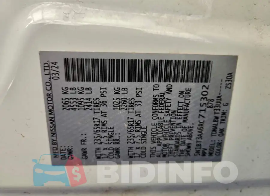 5N1BT3AA6RC715302 Photo# 14