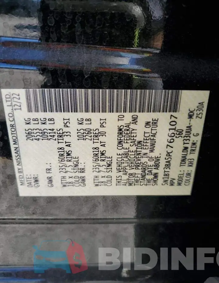 5N1BT3BA5PC766107 Photo# 13