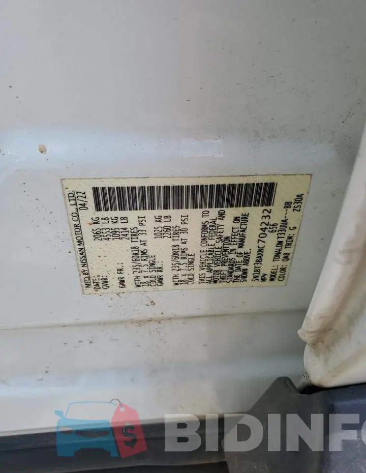 5N1BT3BAXNC704232 Photo# 14