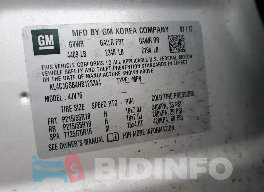 KL4CJGSB4HB123344 Photo# 12
