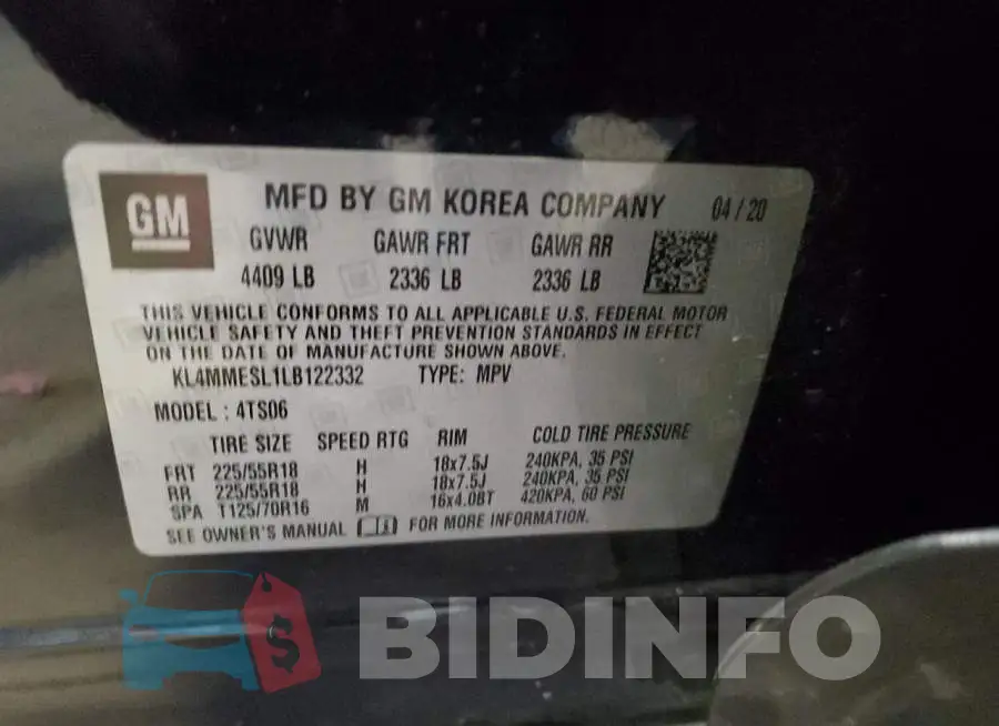 KL4MMESL1LB122332 Photo# 13
