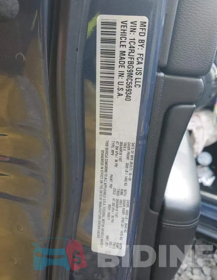 1C4RJFBG9MC569340 Photo# 14