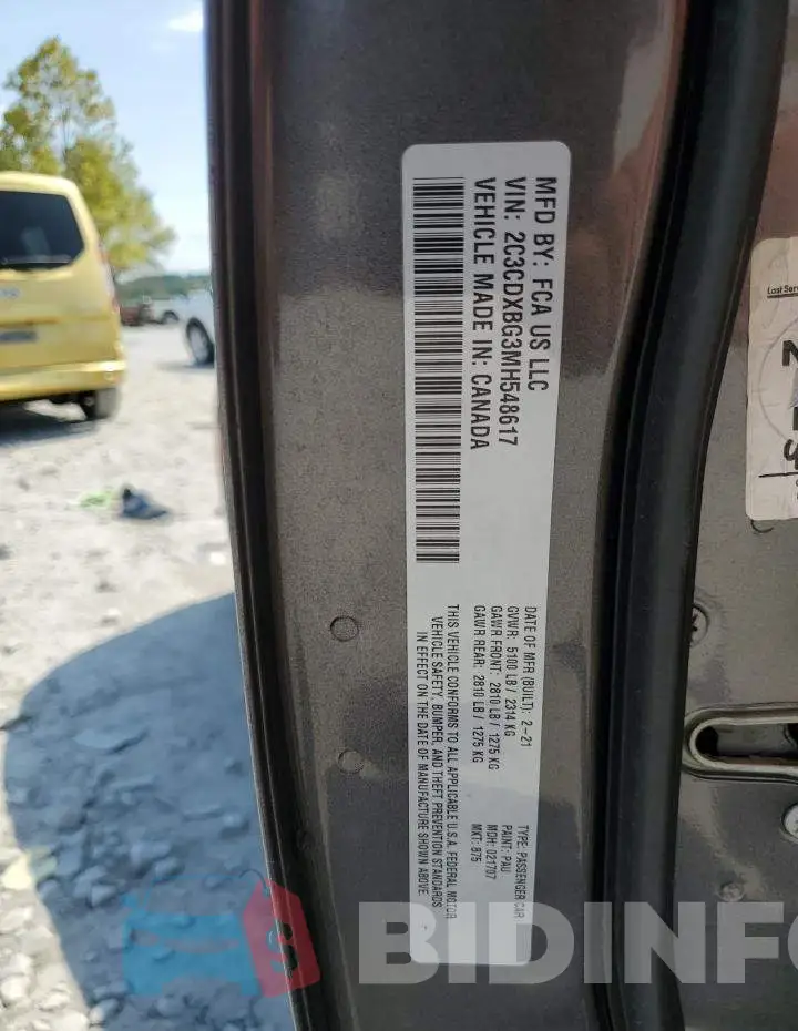 2C3CDXBG3MH548617 Photo# 12
