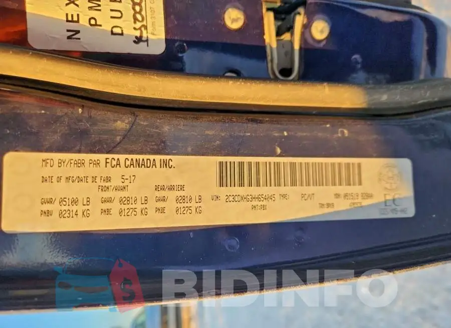 2C3CDXHG3HH654045 Photo# 13
