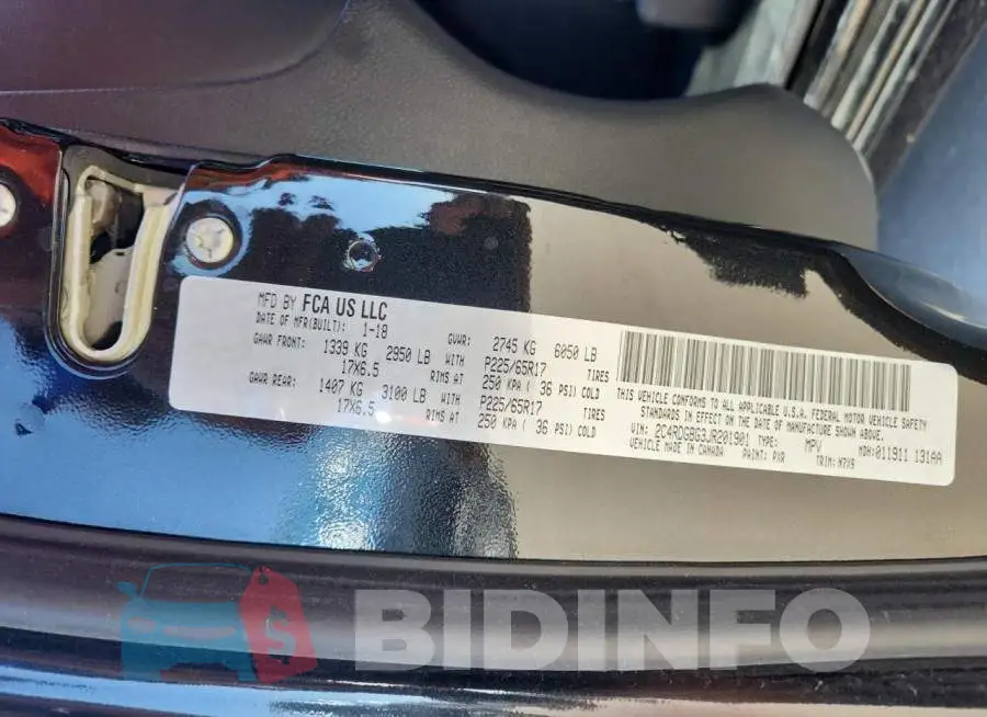 2C4RDGBG3JR201901 Photo# 13