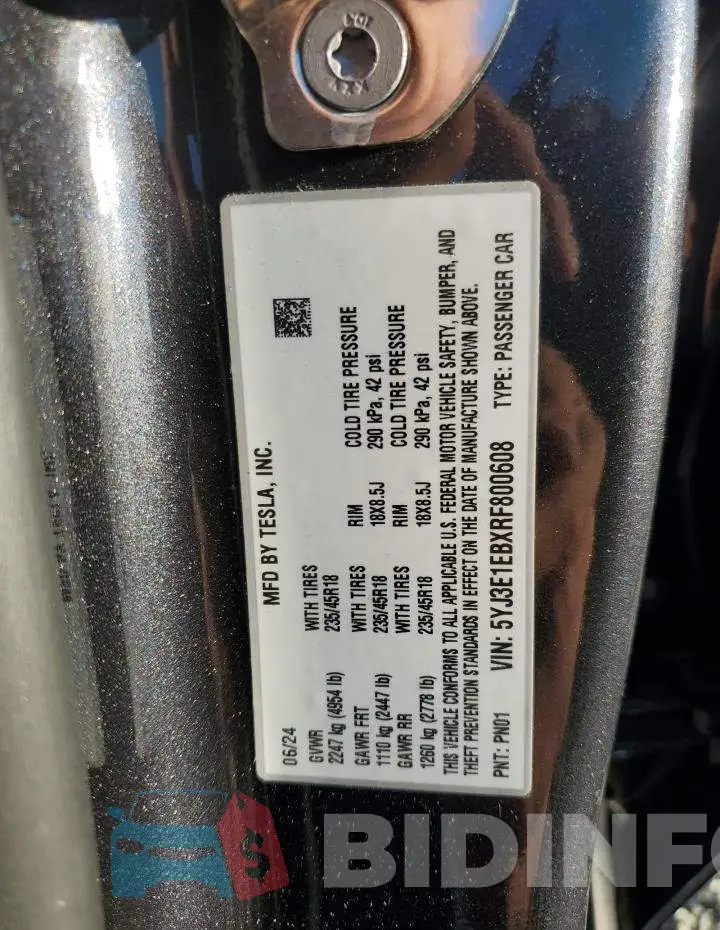 5YJ3E1EBXRF800608 Photo# 12