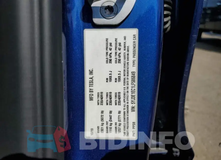 5YJ3E1EC1LF586849 Photo# 12