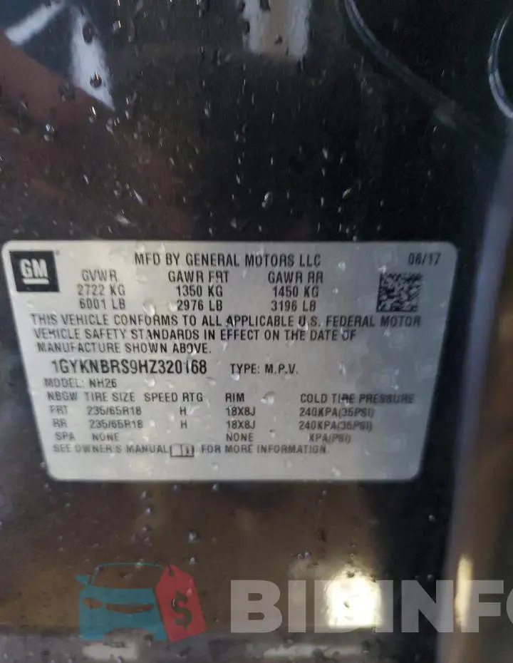 1GYKNBRS9HZ320168 Photo# 12