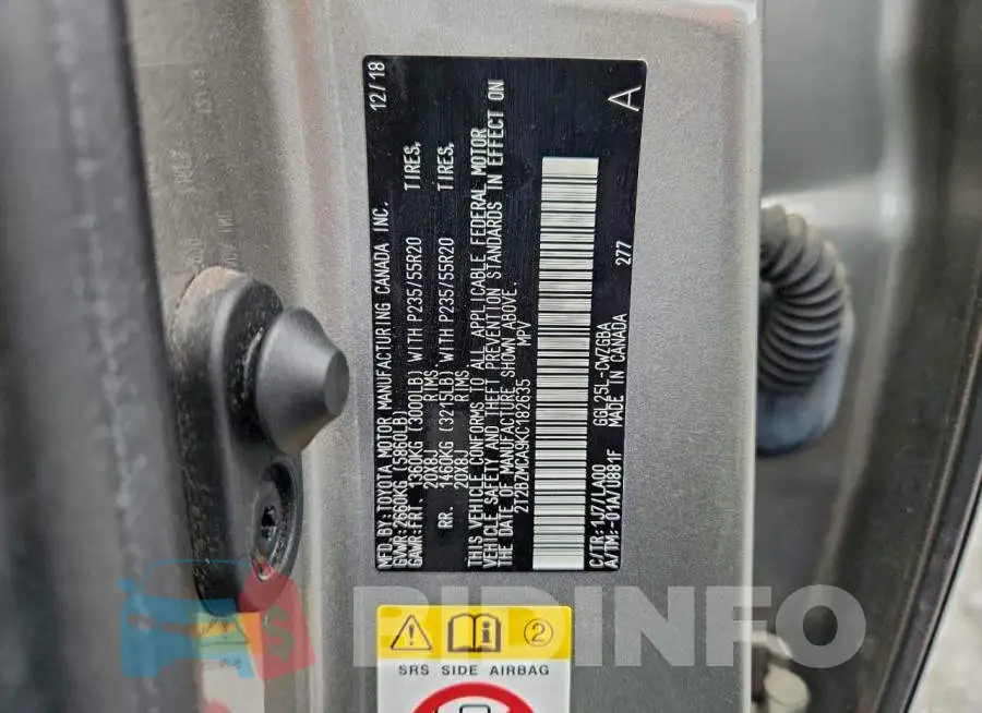 2T2BZMCA9KC182635 Photo# 13