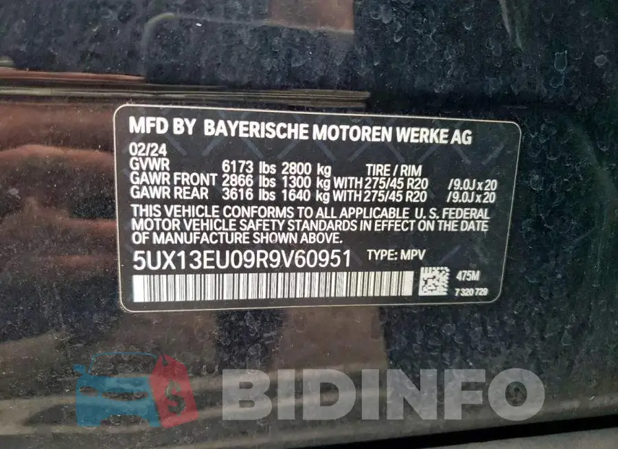 5UX13EU09R9V60951 Photo# 13