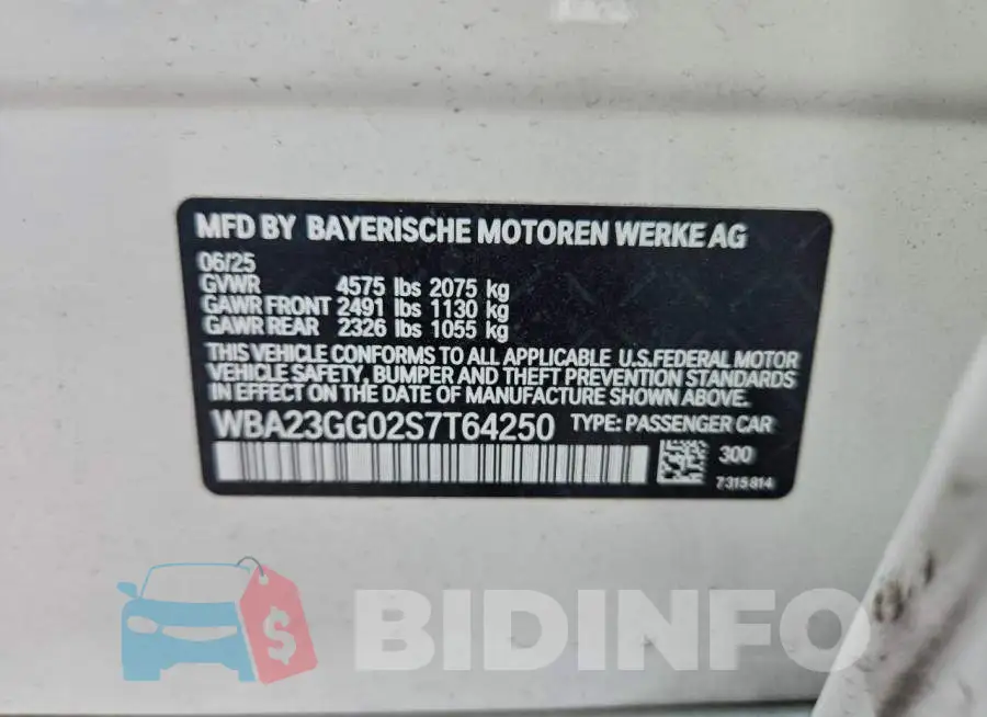 WBA23GG02S7T64250 Photo# 13