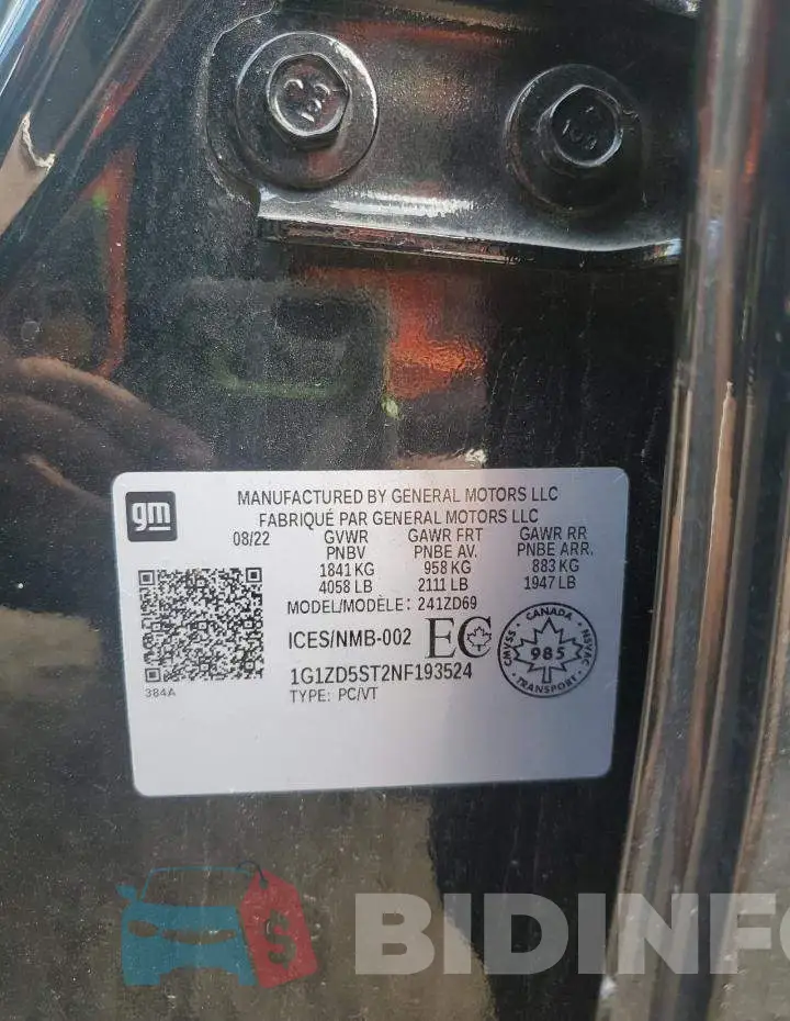 1G1ZD5ST2NF193524 Photo# 12