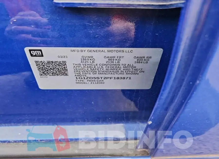 1G1ZD5ST2PF183871 Photo# 12