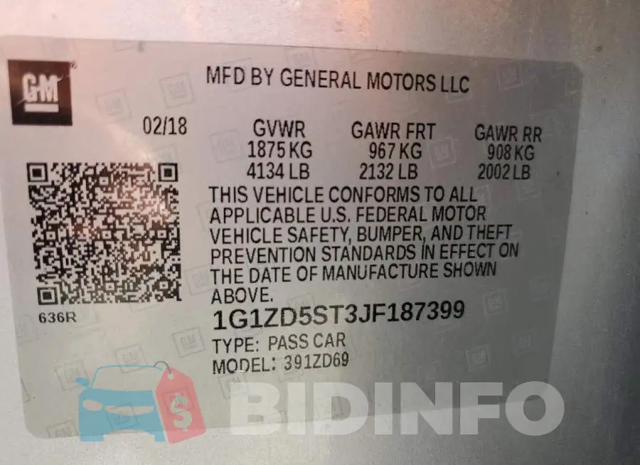 1G1ZD5ST3JF187399 Photo# 13