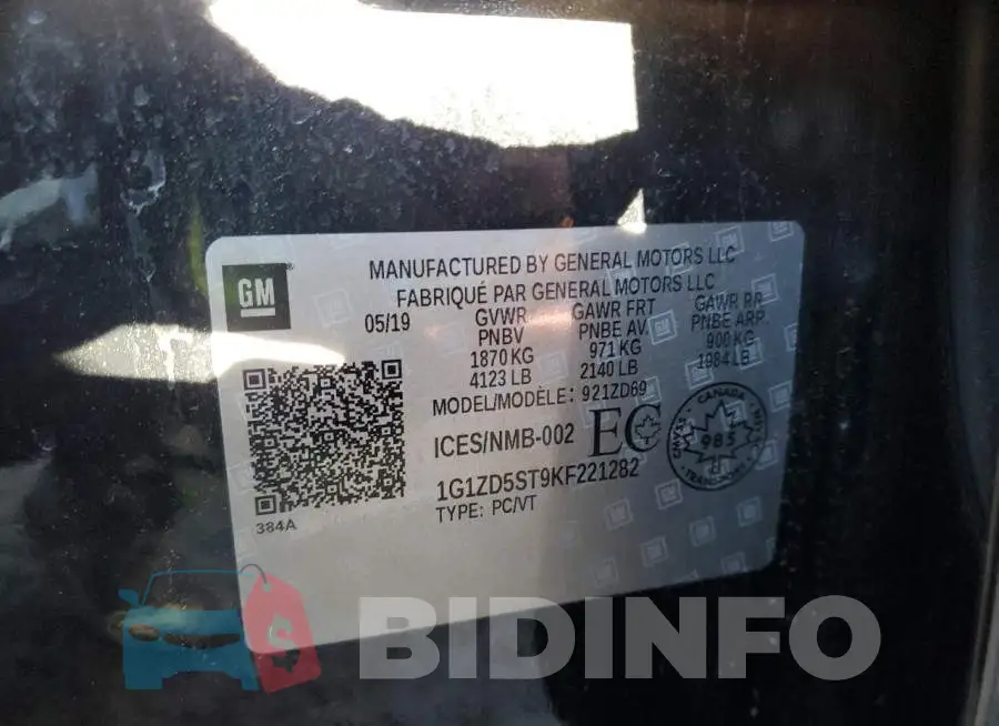 1G1ZD5ST9KF221282 Photo# 12