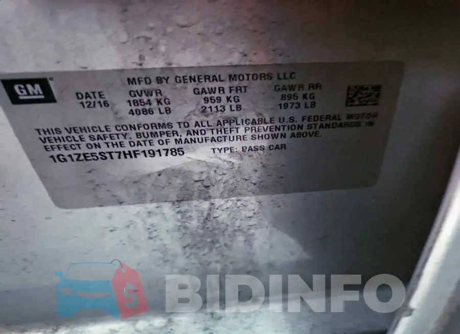 1G1ZE5ST7HF191785 Photo# 13