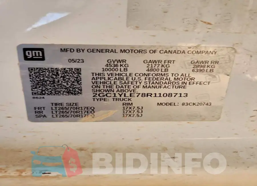 2GC1YLE78R1108713 Photo# 12