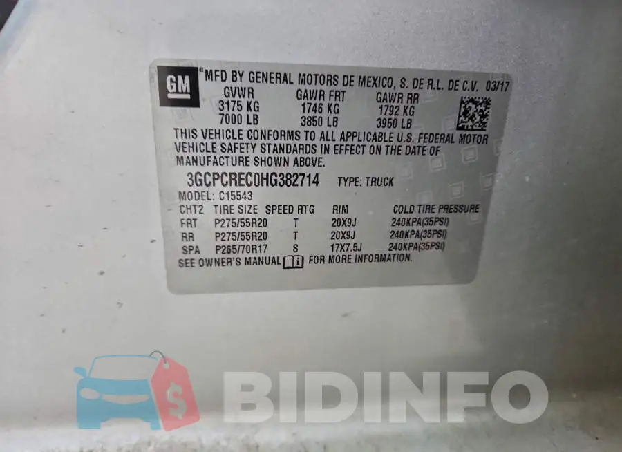 3GCPCREC0HG382714 Photo# 12