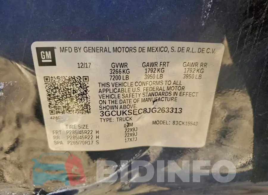3GCUKSEC8JG263313 Photo# 12