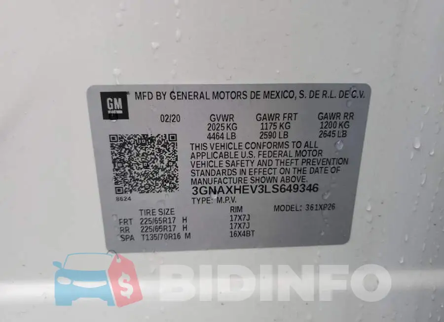 3GNAXHEV3LS649346 Photo# 12