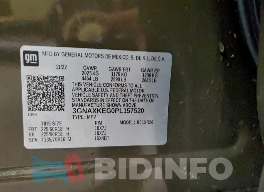 3GNAXKEG0PL157520 Photo# 12