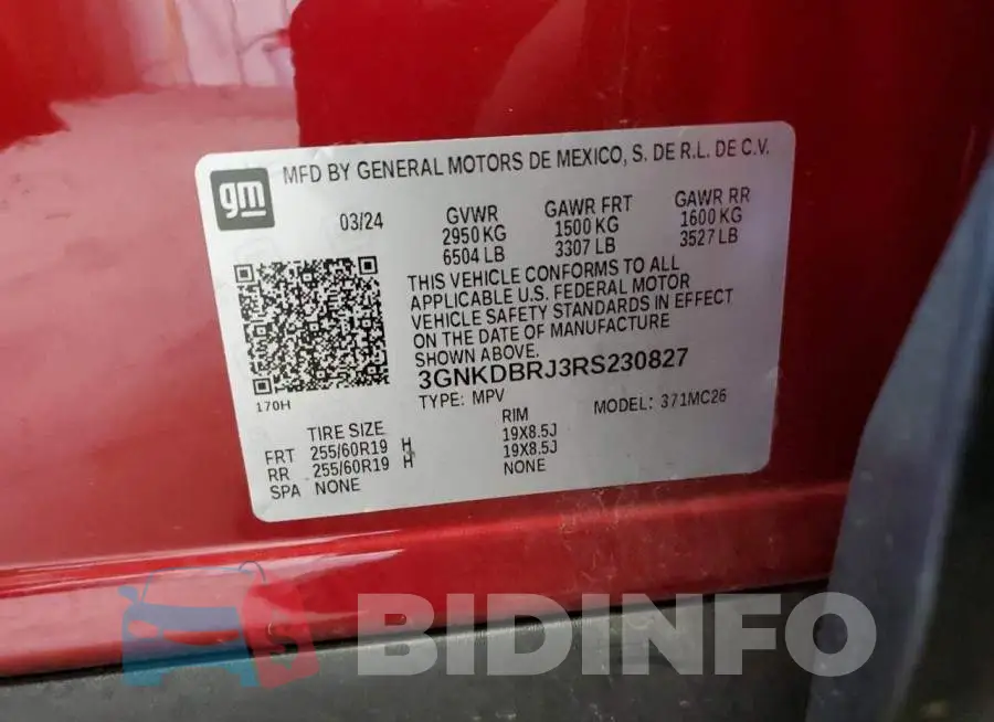3GNKDBRJ3RS230827 Photo# 13
