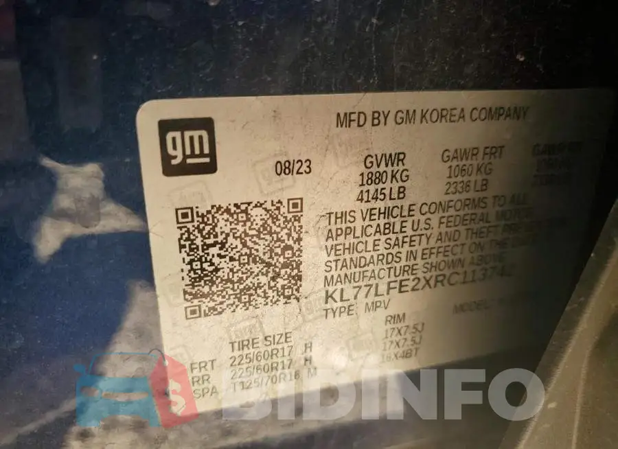 KL77LFE2XRC113742 Photo# 13