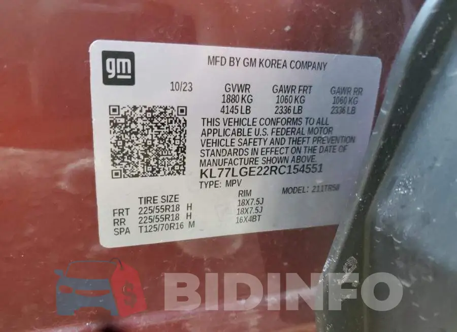 KL77LGE22RC154551 Photo# 13