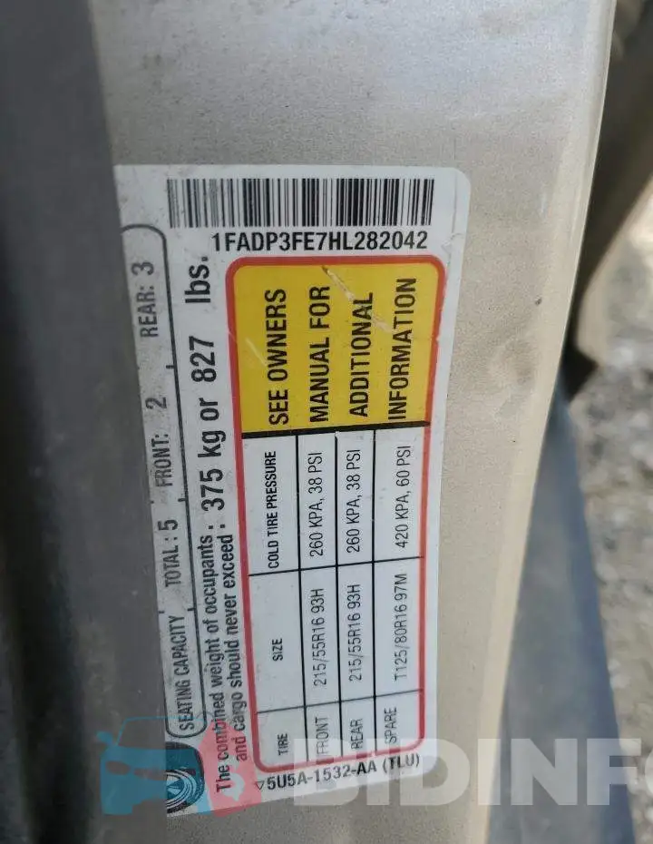 1FADP3FE7HL282042 Photo# 12