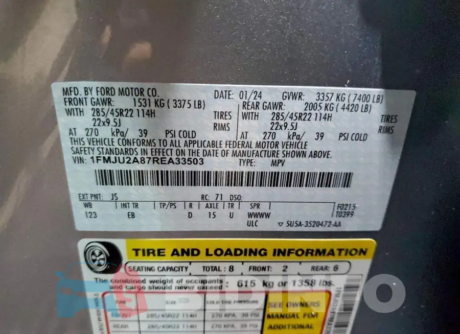 1FMJU2A87REA33503 Photo# 13