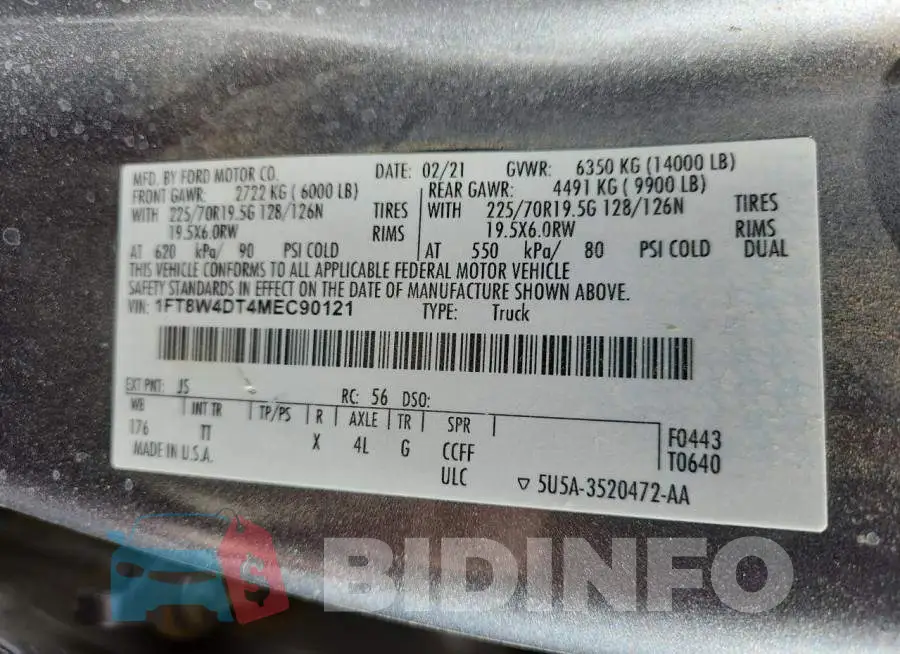 1FT8W4DT4MEC90121 Photo# 13