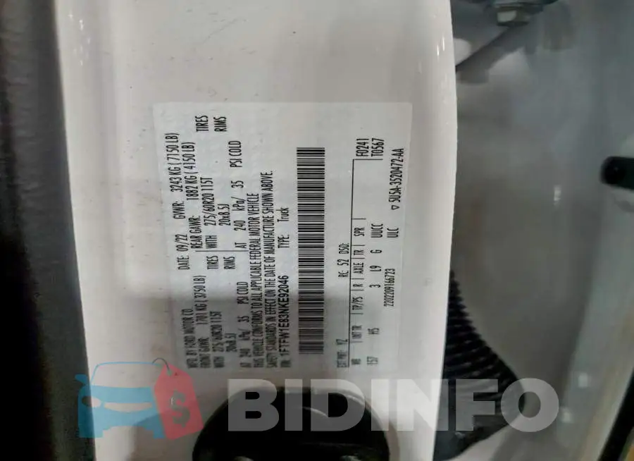 1FTFW1E83NKE92046 Photo# 12