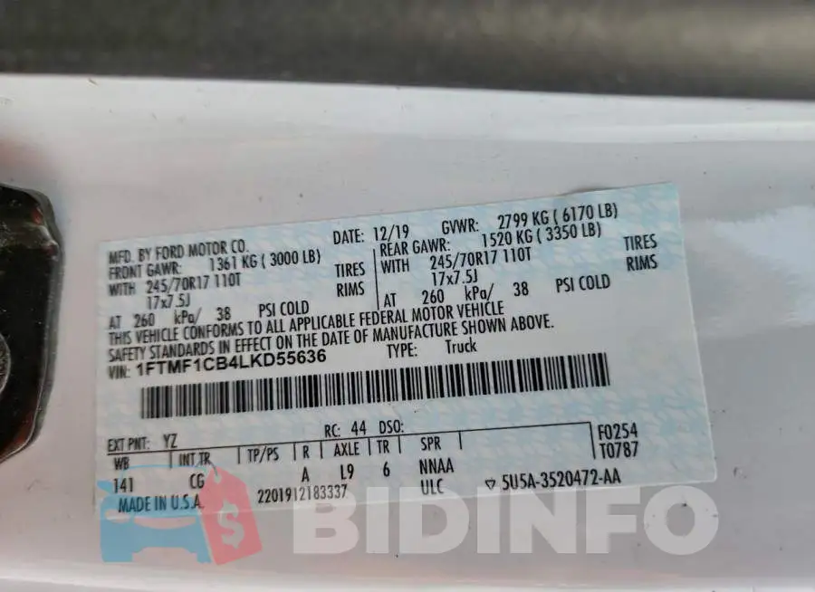 1FTMF1CB4LKD55636 Photo# 12