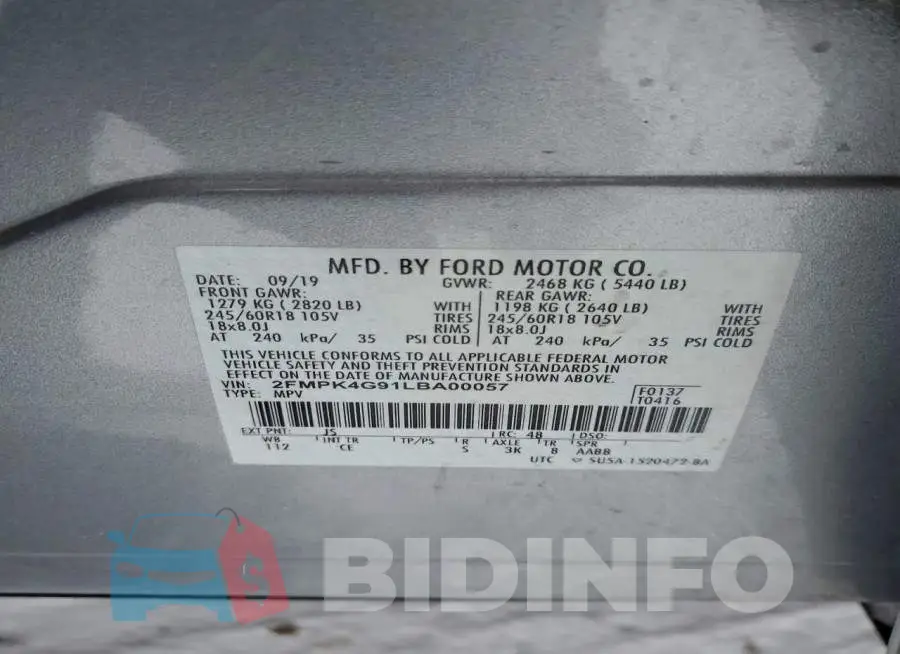 2FMPK4G91LBA00057 Photo# 12
