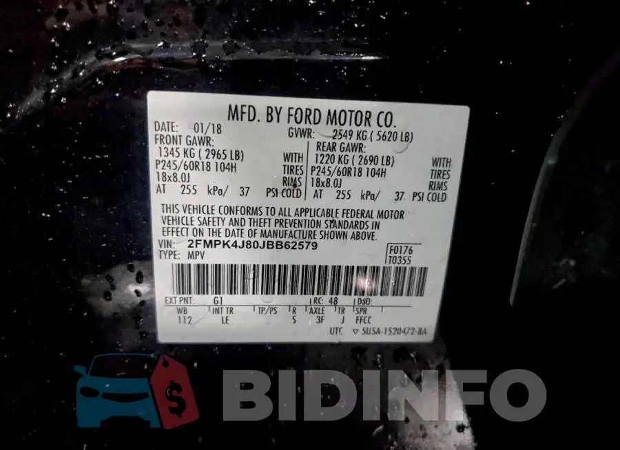 2FMPK4J80JBB62579 Photo# 14