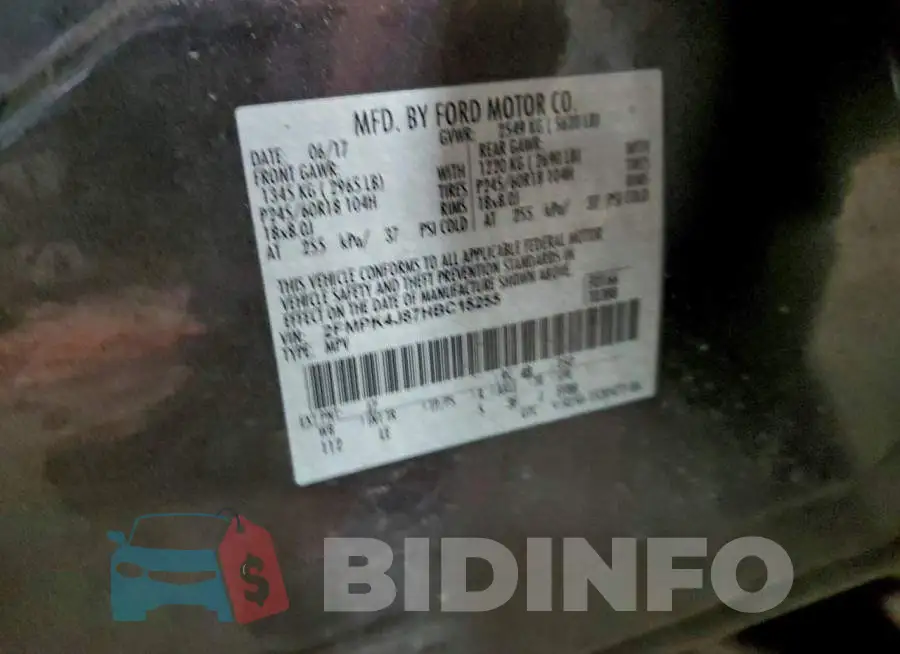 2FMPK4J87HBC15255 Photo# 13