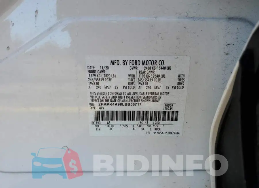 2FMPK4K98LBB56717 Photo# 14
