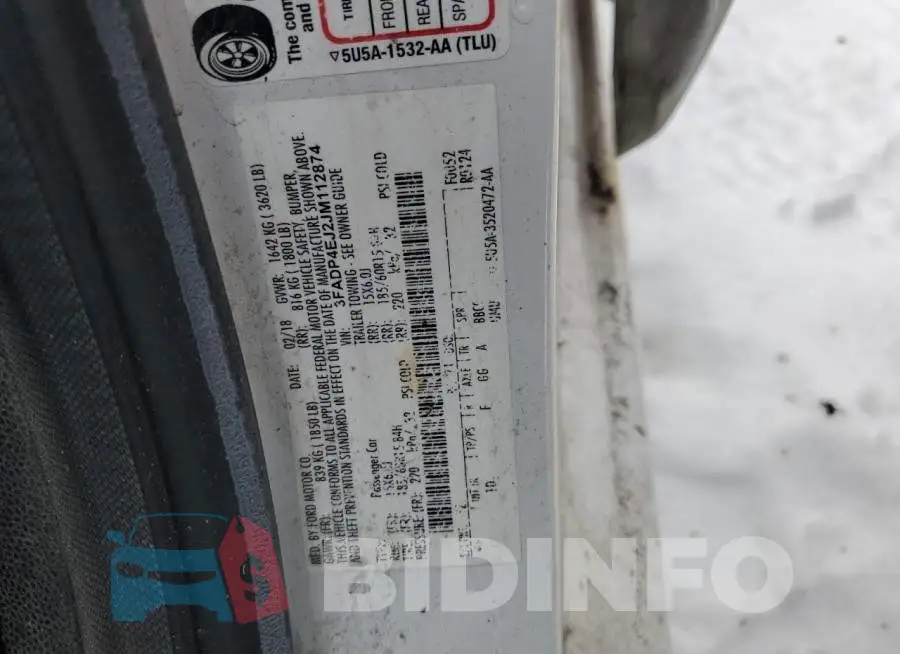 3FADP4EJ2JM112874 Photo# 14